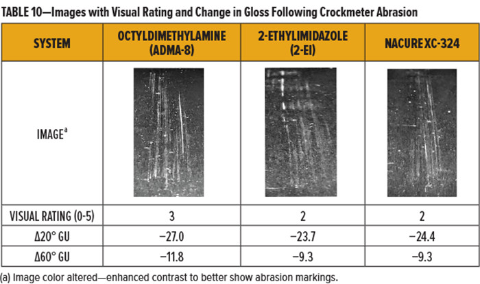 表10-摩擦計(jì)磨損后的視覺(jué)評(píng)級(jí)和光澤度變化的圖像